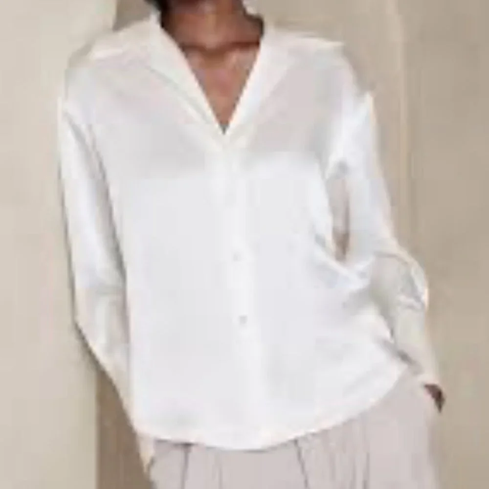 New With Tags 100% Silk Blouse/Shirt sz L - Champagne - Picture 15 of 15